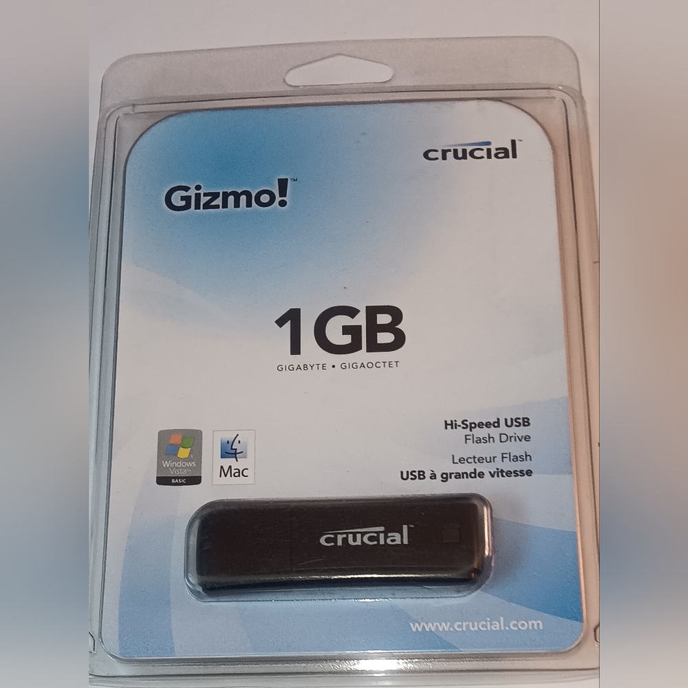 Crucial Black Hi-Speed USB Flash Drive 1GB